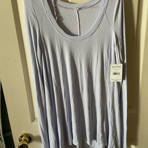 Free People Lavender Long Sleeve Tee - Picture 1 of 3